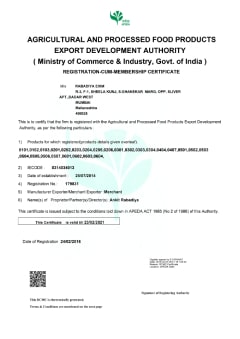 Agricultural And Processed Food Products Certificate